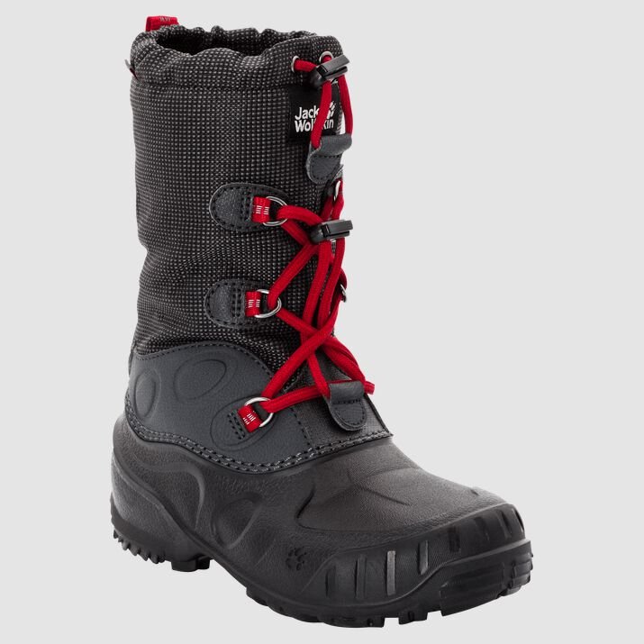 Botas Invierno Jack Wolfskin Iceland Texapore High Niños Negros/Rojos Mexico-4216935